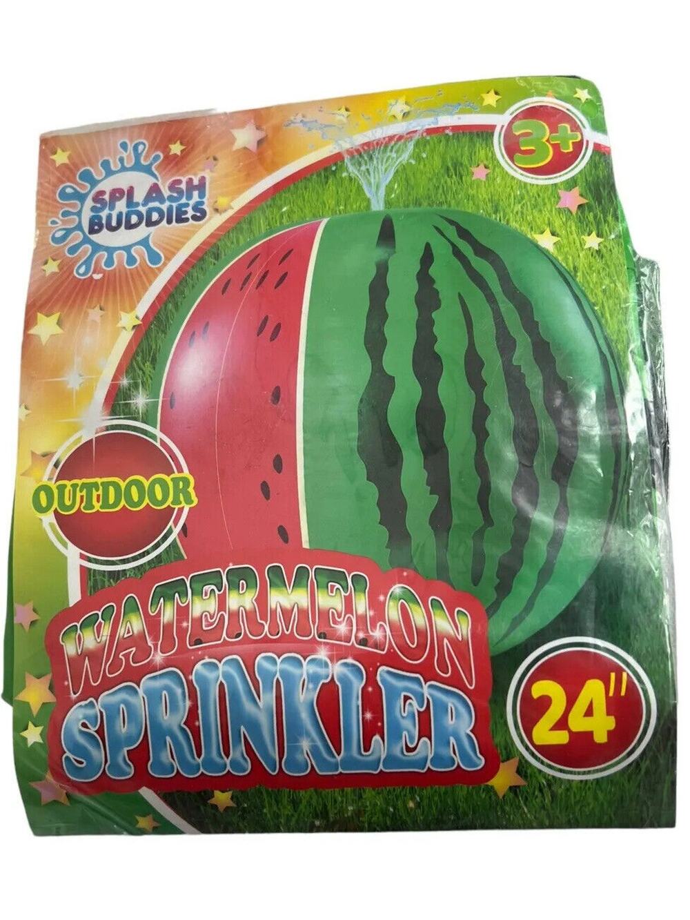Hose Sprinkler Inflatable Toy Watermelon Ball Backyard 24" Summer Ages 3+ New